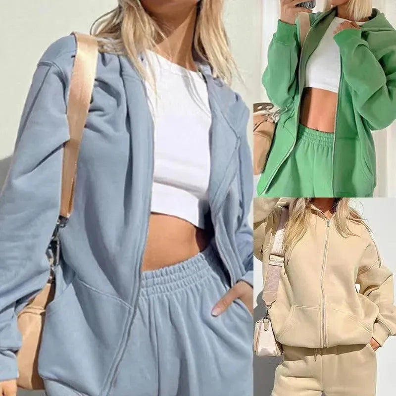 Loose Hooded Sportswear Jogger Pants Women's Suit - Bellarte Enchanté Loose Hooded Sportswear Jogger Pants Women's Suit